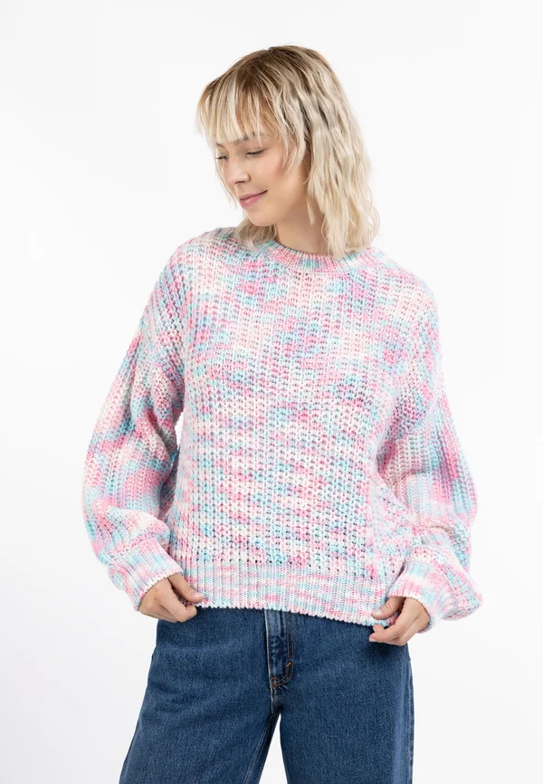 Strickpullover - rosa/mehrfarbig