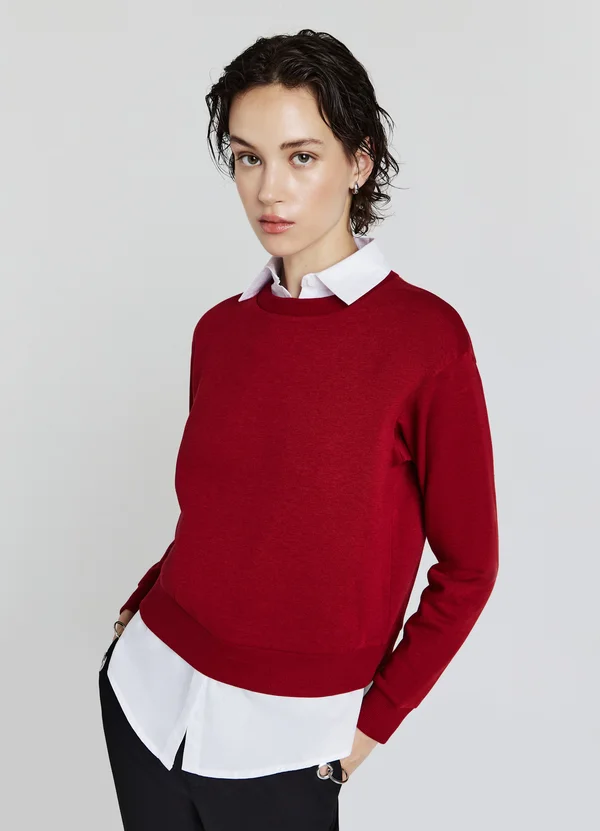 Strickpullover - rosso scuro