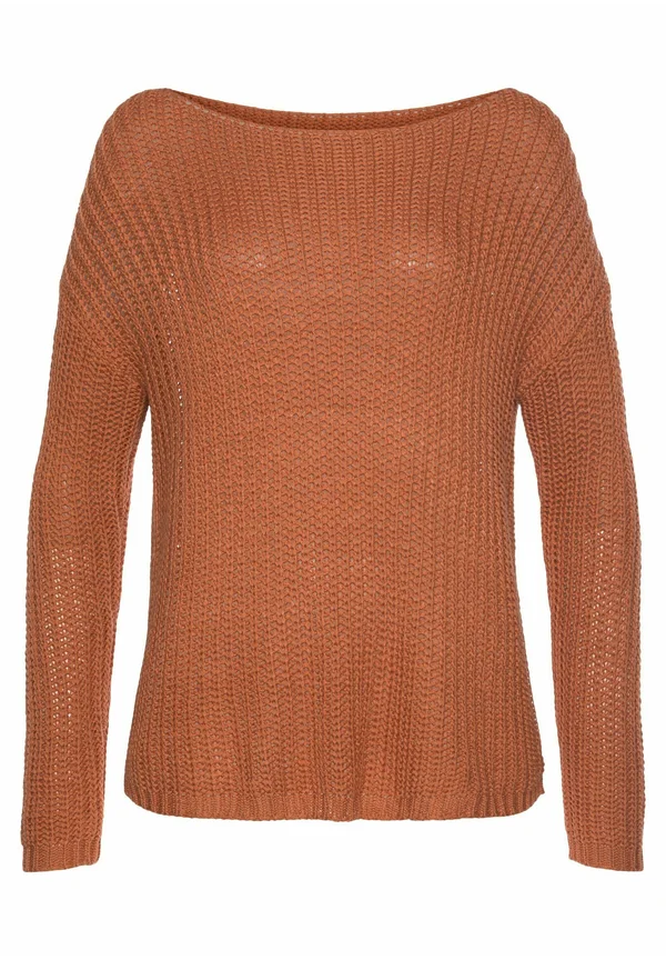Strickpullover - rostorange