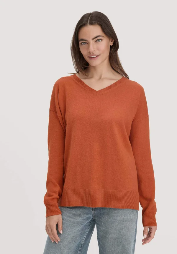 Strickpullover - rotorange