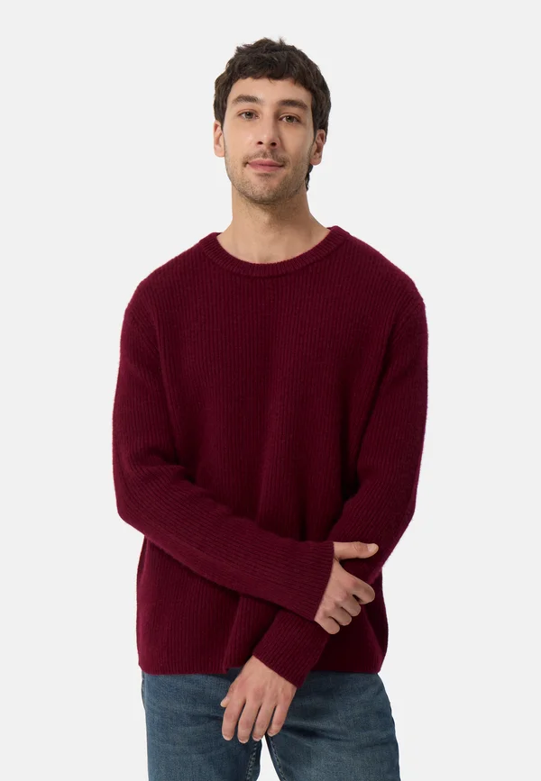 Strickpullover - rouge noir