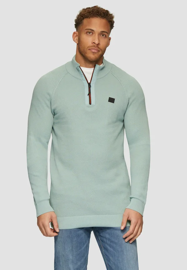 Strickpullover - salbeigrün