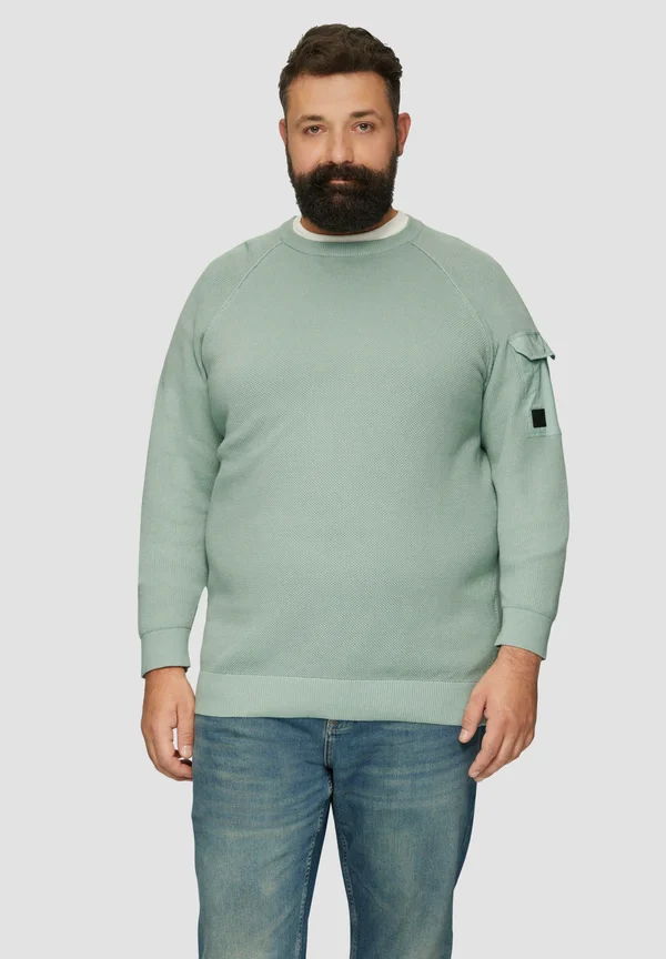 Strickpullover - salbeigrün