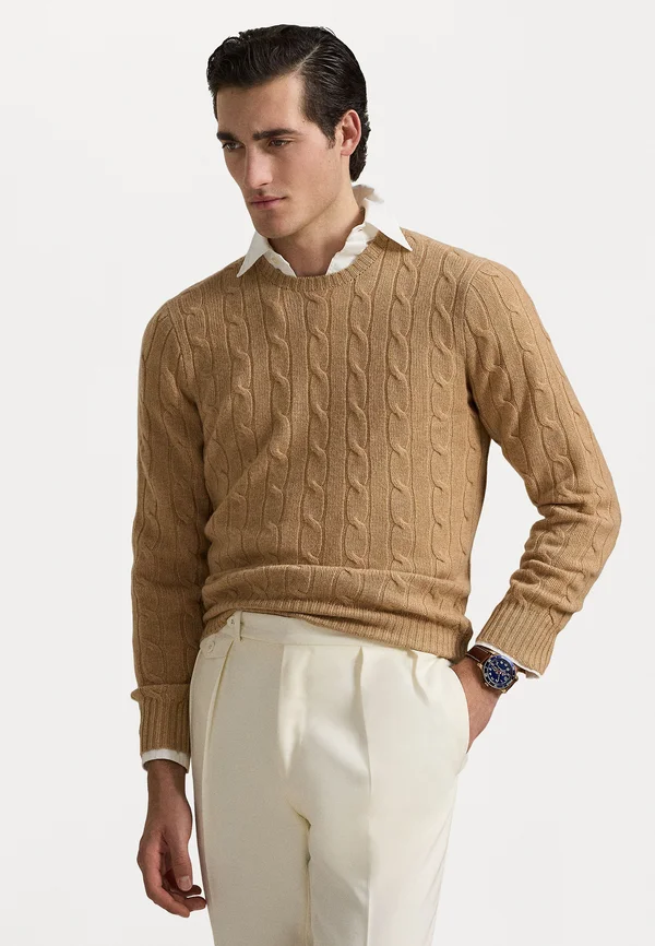 Strickpullover - salted caramel melange