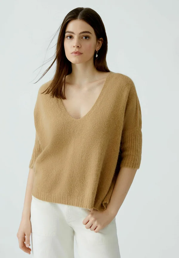 Strickpullover - salty caramel