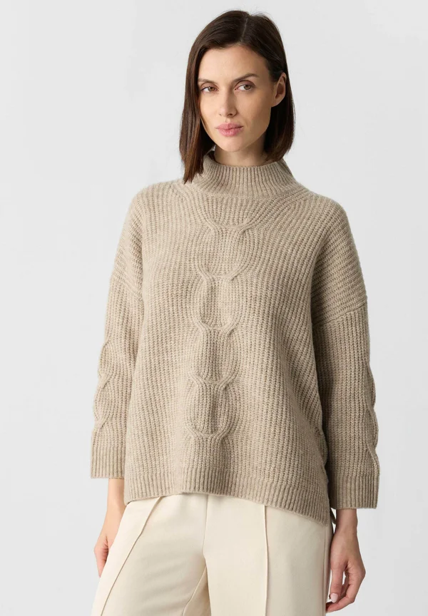 Strickpullover - sandstein