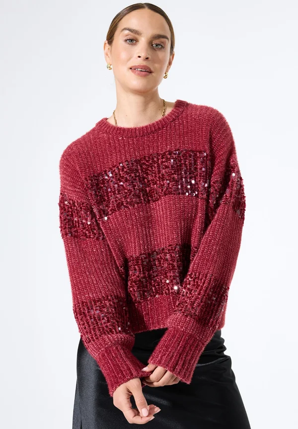 Strickpullover - scarlet oak