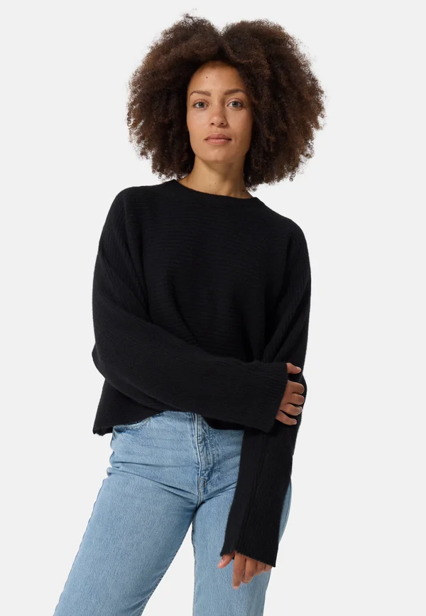 Strickpullover - schwarz