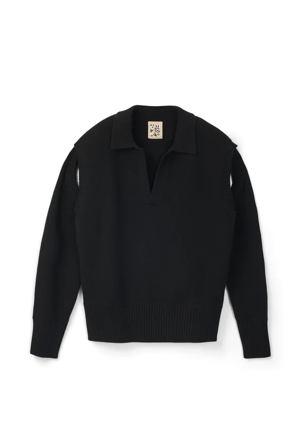 Strickpullover - schwarz