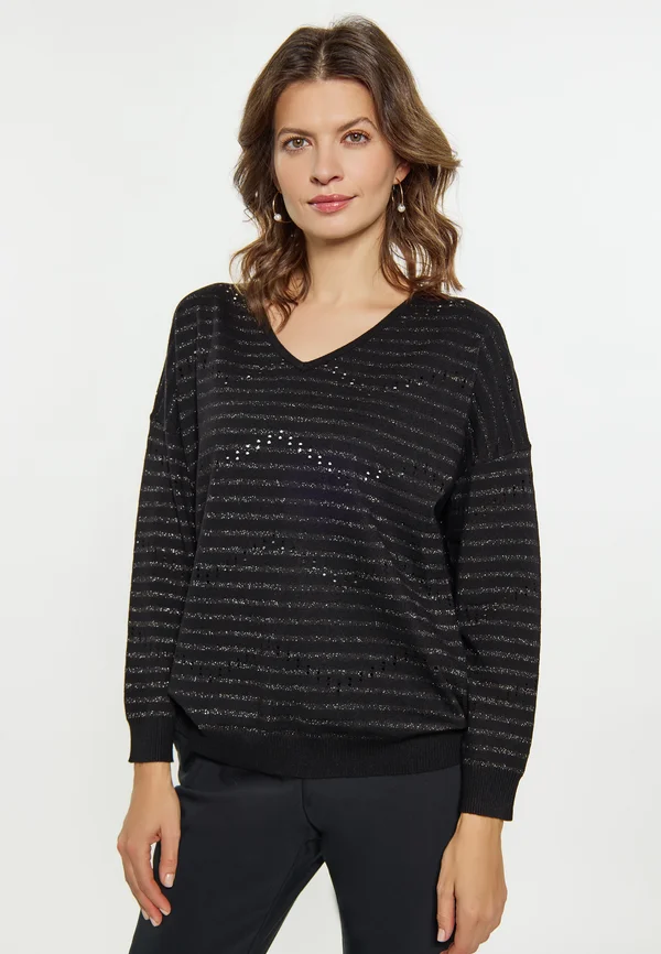 Strickpullover - schwarz