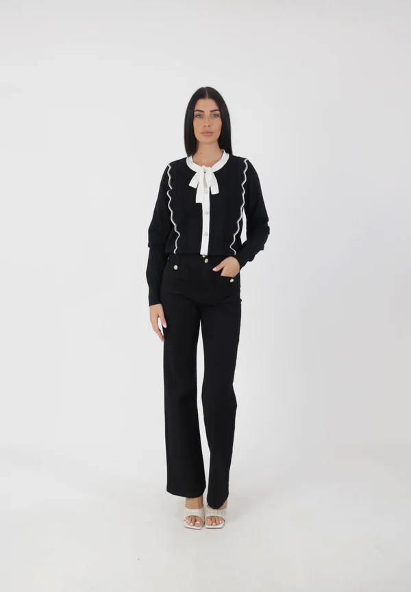 Strickpullover - schwarz