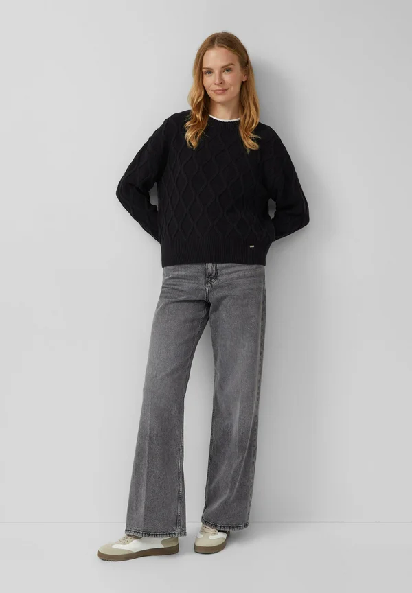 Strickpullover - schwarz