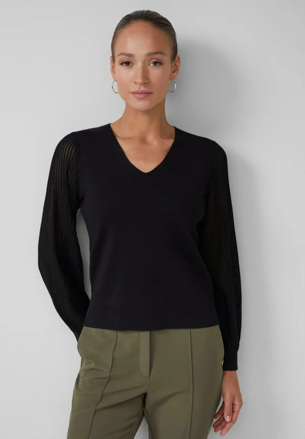 Strickpullover - schwarz