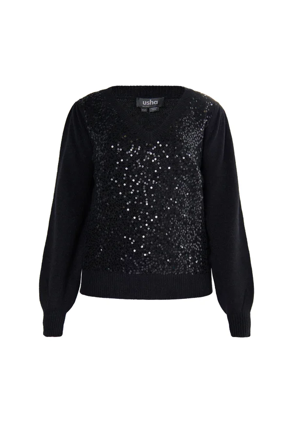 Strickpullover - schwarz