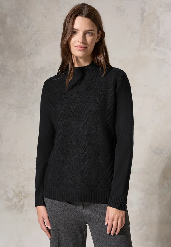 Strickpullover - schwarz