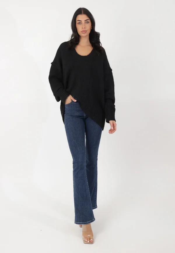 Strickpullover - schwarz