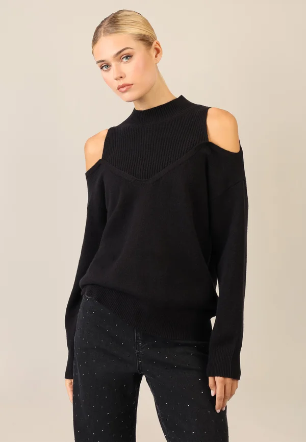 Strickpullover - schwarz
