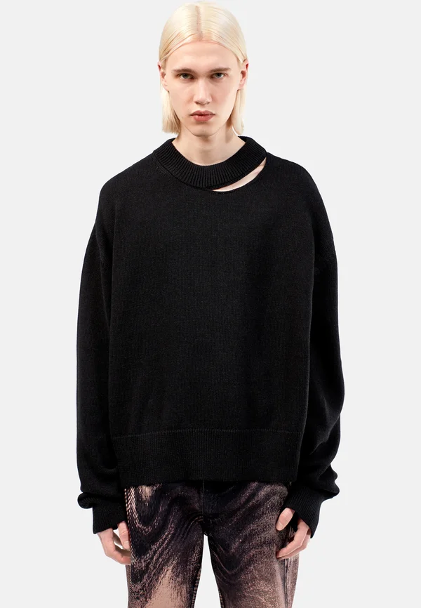 Strickpullover - schwarz