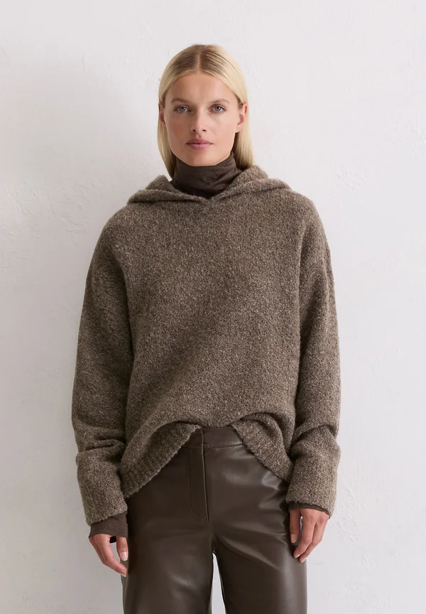 Strickpullover - shaded brown melange