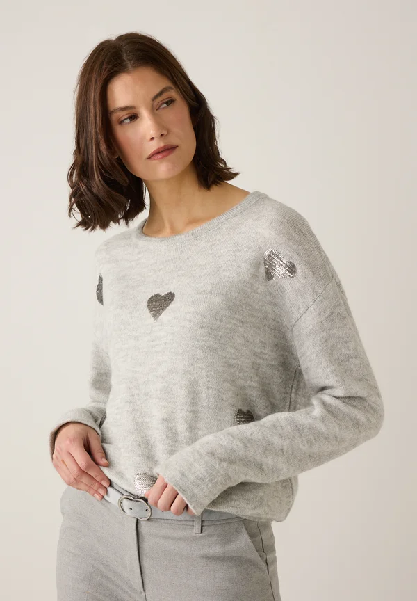Strickpullover - silvergrey melange