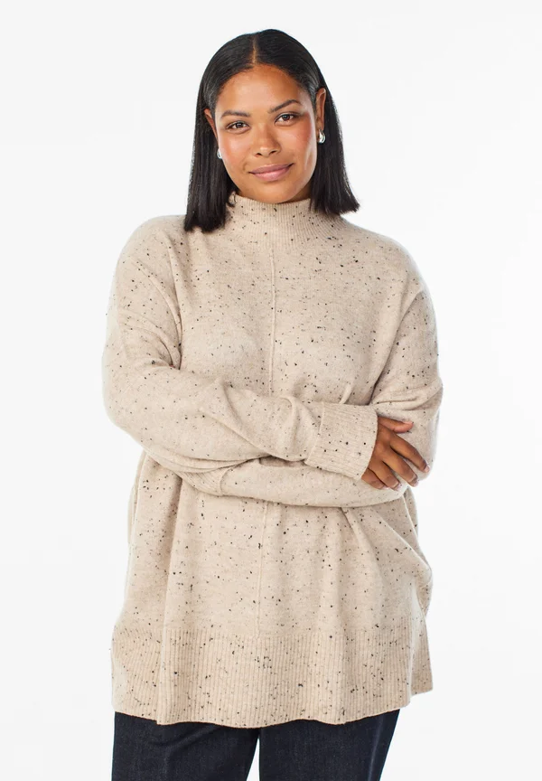 Strickpullover - simply taupe comb