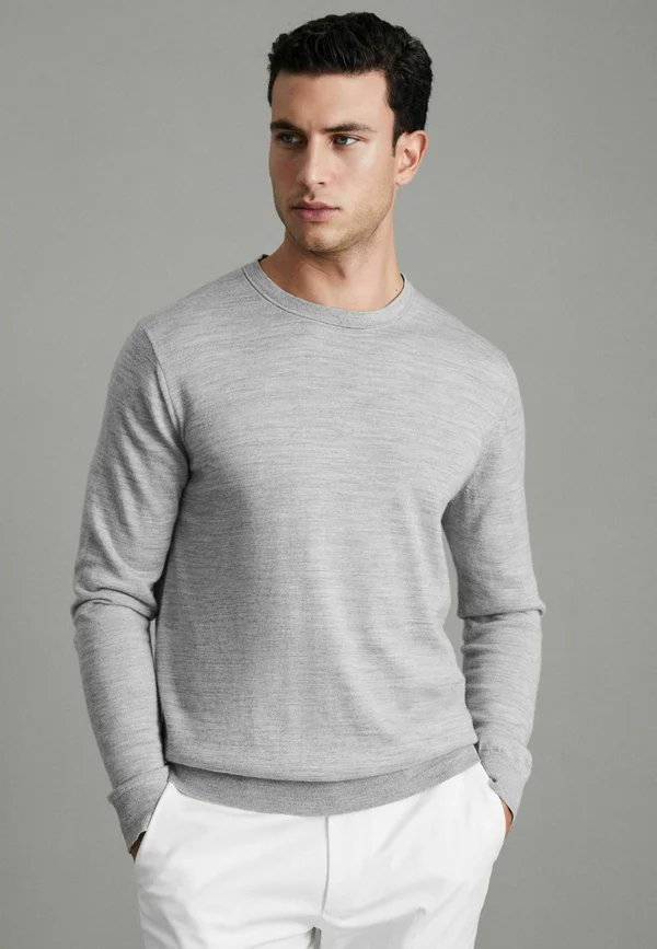 Strickpullover - soft grey mouline