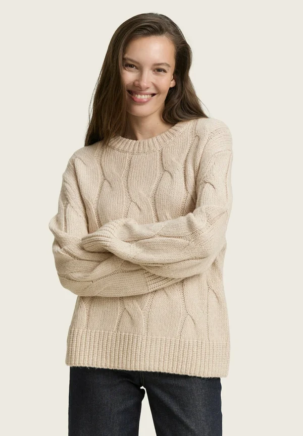 Strickpullover - soft taupe melange