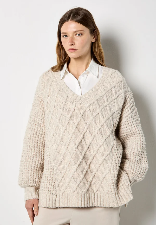 Strickpullover - stone