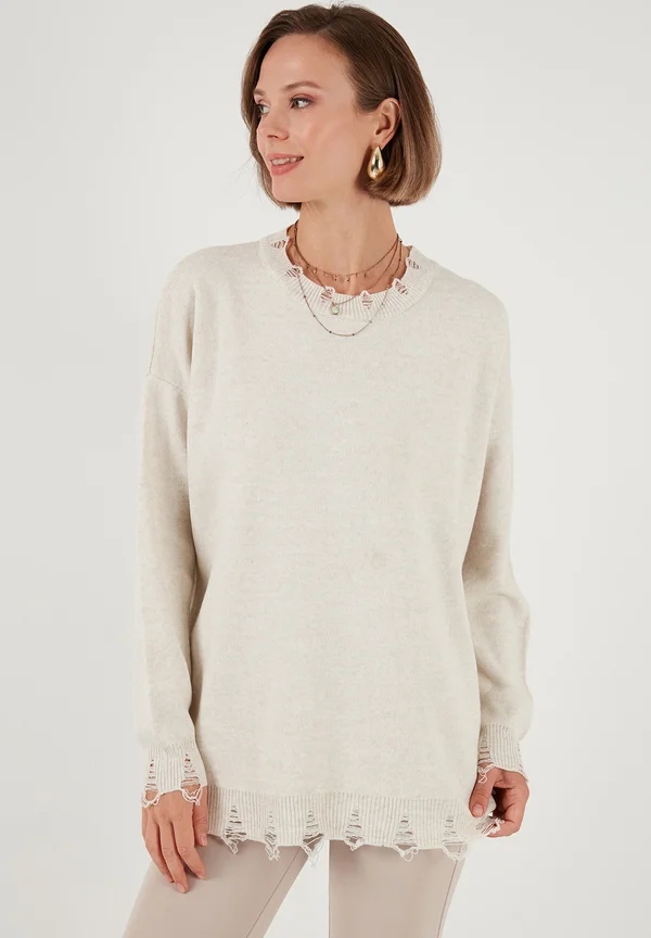 Strickpullover - stone