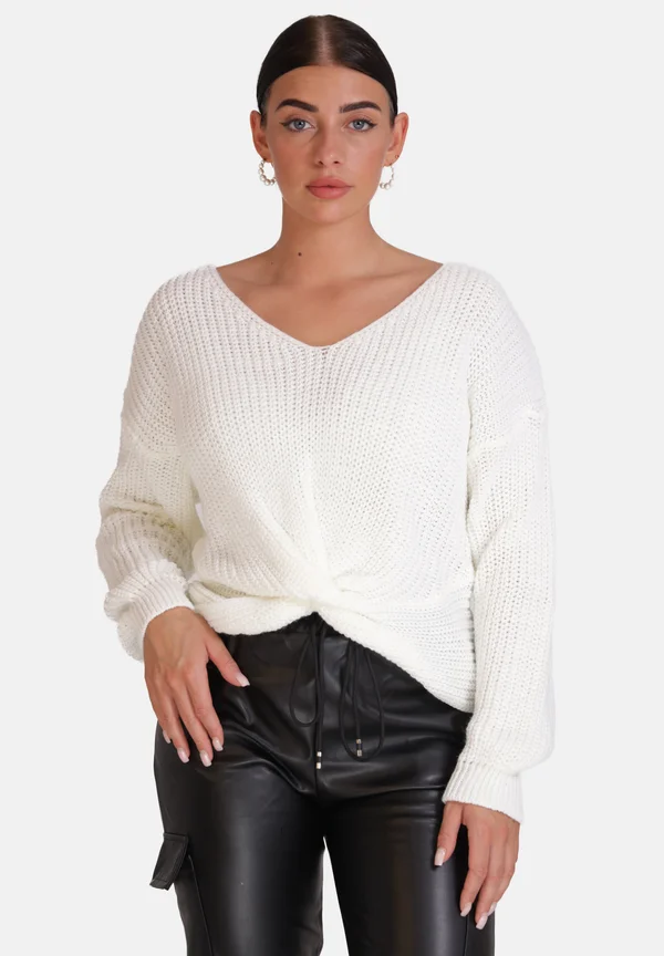 STRICKPULLOVER - Strickpullover - weiß