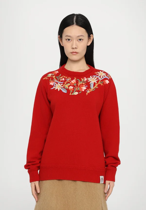 Strickpullover - swiss red
