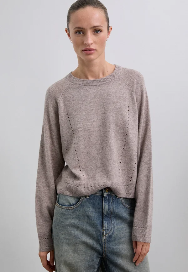 Strickpullover - taupe