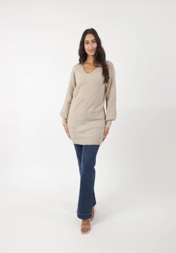 Strickpullover - taupe
