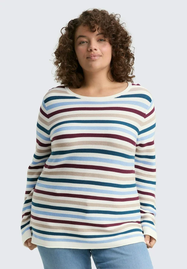 Strickpullover - teal colored ottoman knit
