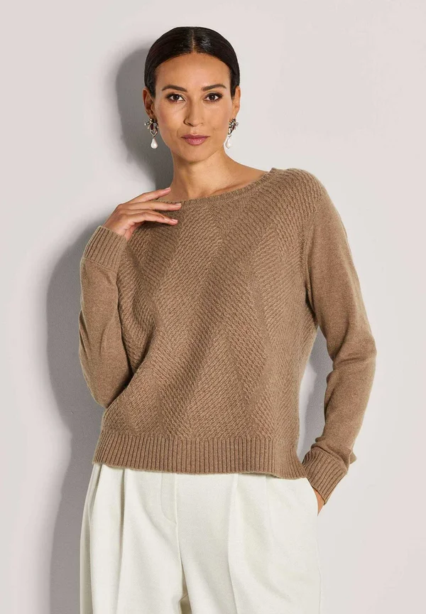 Strickpullover - tobacco brown   melange