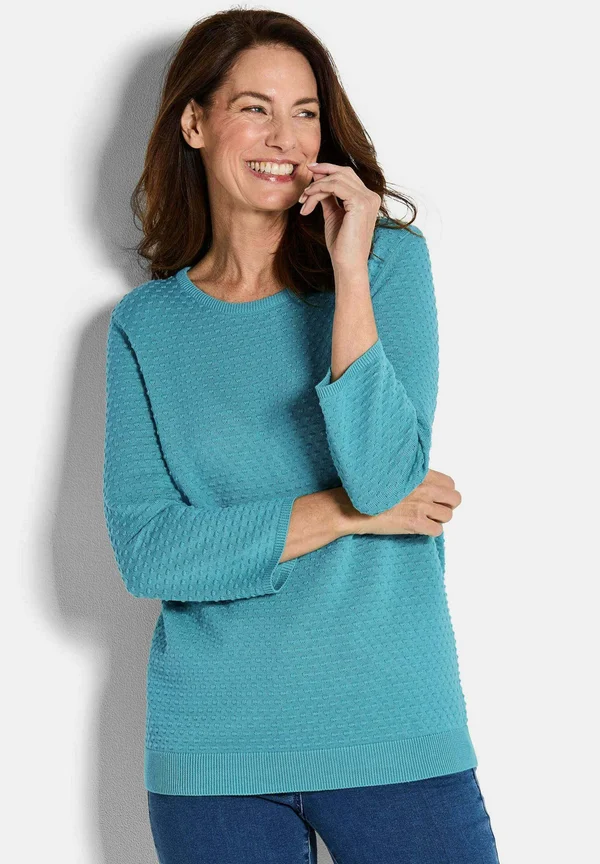 Strickpullover - turquoise