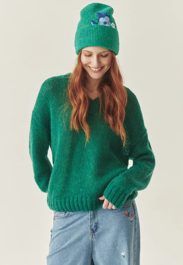 Strickpullover - turquoise