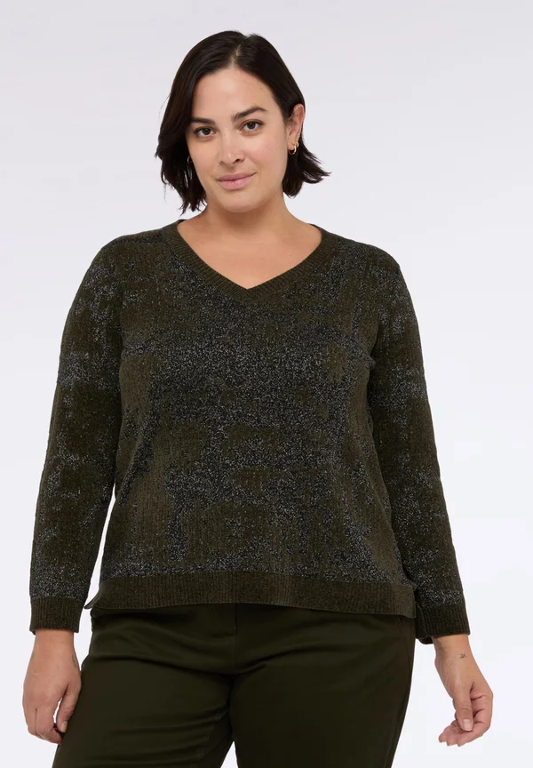 Strickpullover - verde militare