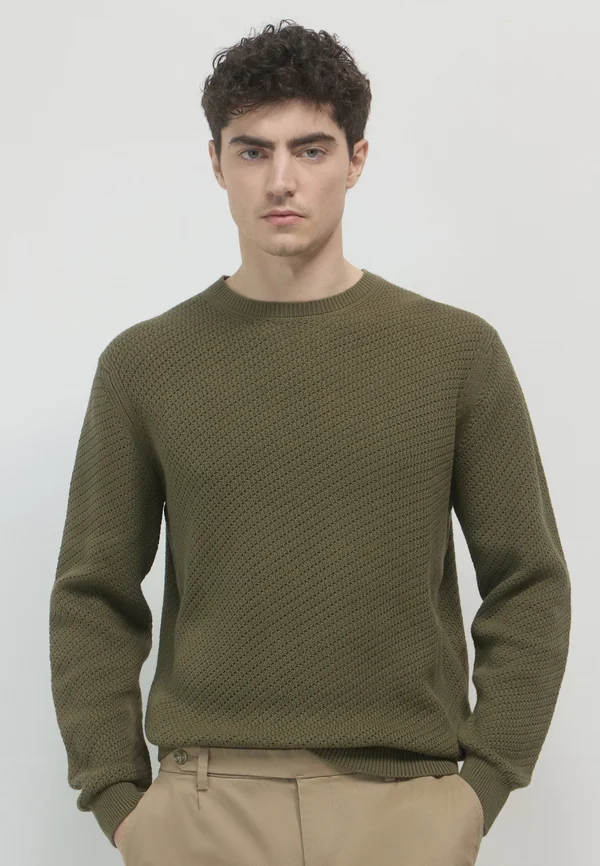 Strickpullover - verde militare