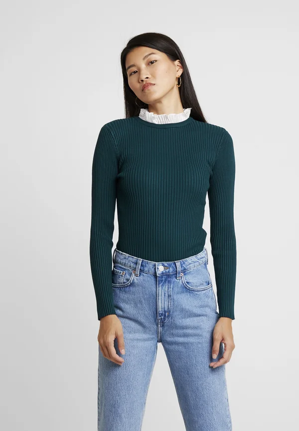 Strickpullover - vert bouteille
