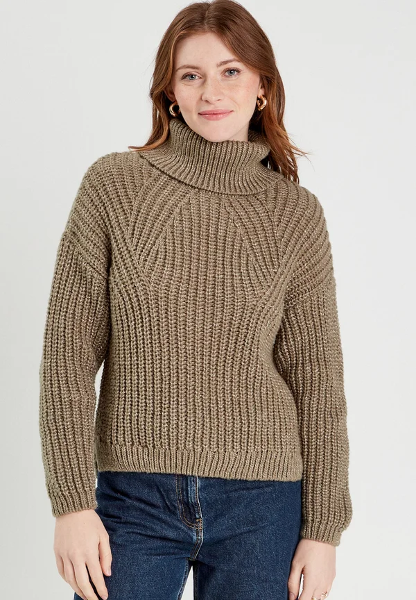 Strickpullover - vert kaki
