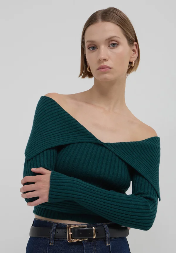 Strickpullover - vert