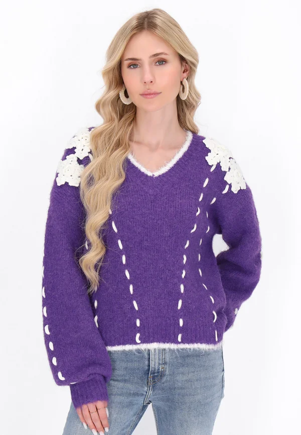Strickpullover - violet
