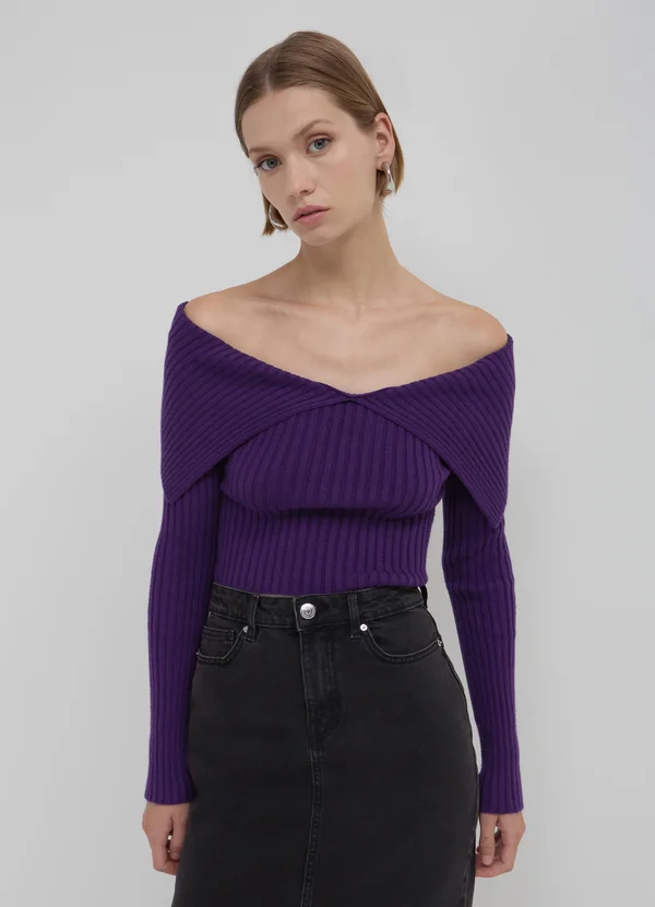 Strickpullover - violet