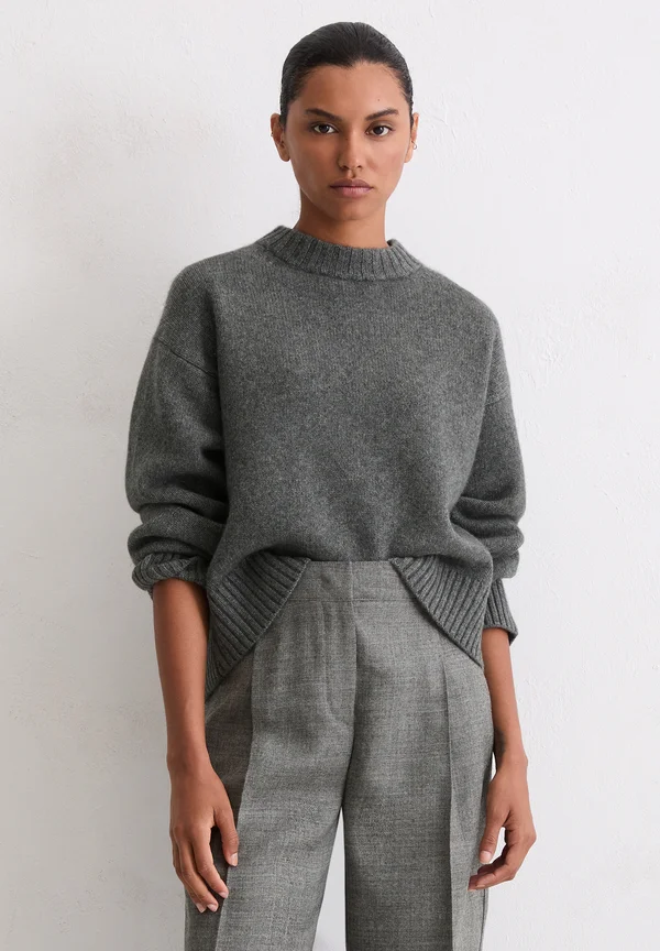 Strickpullover - warm granite melange