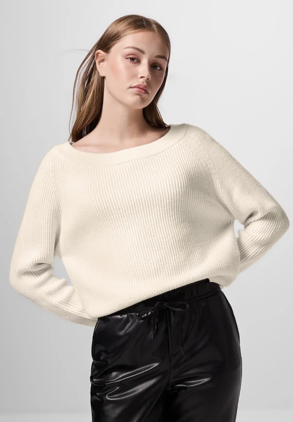 Strickpullover - weiß