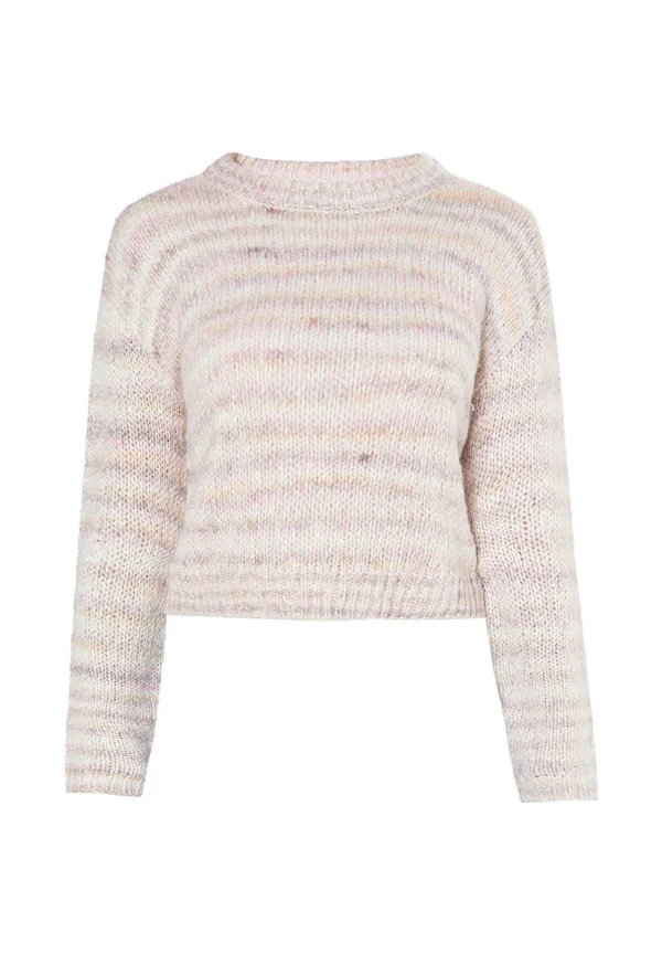 Strickpullover - weiches rosa mehrfarbig