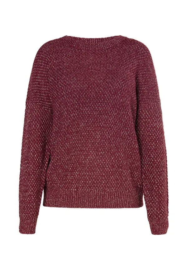 Strickpullover - weinrot