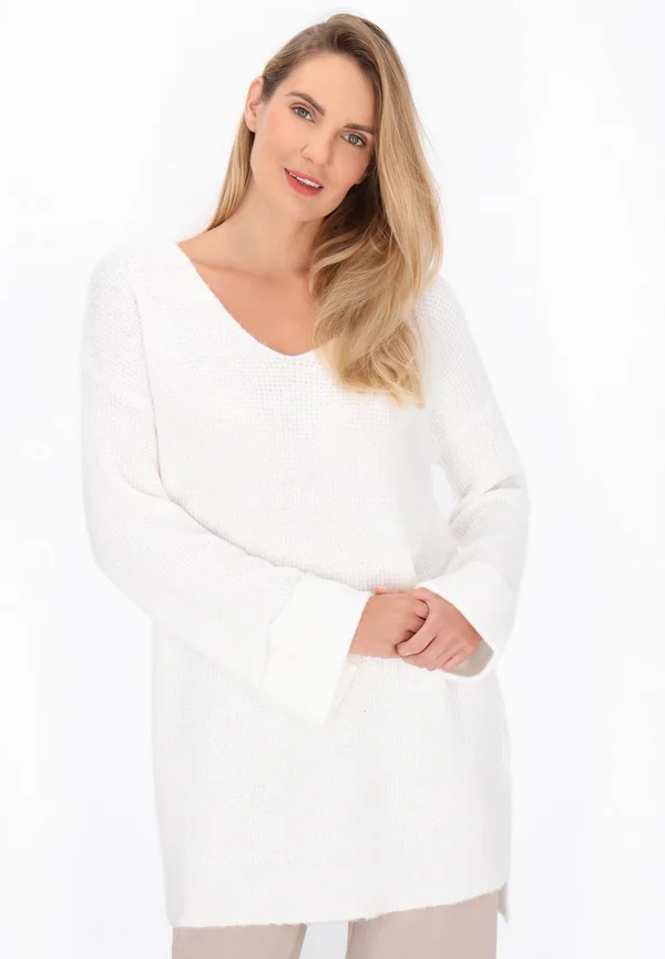 Strickpullover - white melange