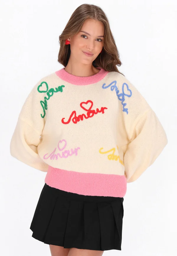 Strickpullover - white